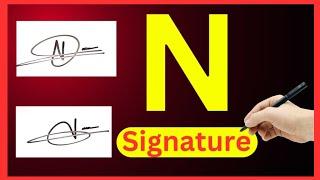 Beautiful N signature style | N letter signature style | Signature with N