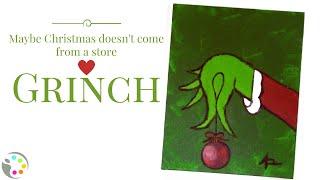 How To Paint the Grinch Holding an Ornament