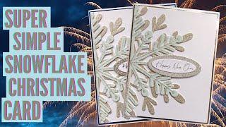 Super Simple Snowflake Christmas Card | CAS Card | 5 minute craft