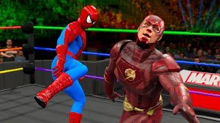 Spiderman vs The Flash | Superhero Wrestling Battle  WWE 2K23