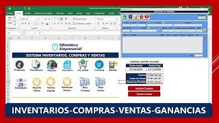 CONTROL DE INVENTARIO - COMPRAS - VENTAS - GANANCIAS - Sistema  Inventarios-Kardex-STOCK - en Excel