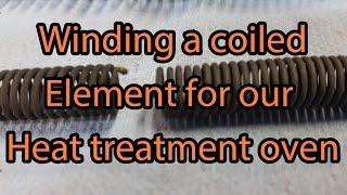 Making a new coiled heater element for a heat treat oven or a kiln using Kenthal A1 wire