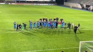 Amazing Post Match Tradition at FC Dender when  Team and Ultras United