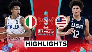 Final: Italy  vs USA  | Highlights | FIBA U17 Basketball World Cup 2024