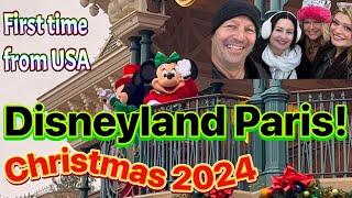 Disneyland Paris Christmas 2024! First visit as a American comparison to Disney world  Orlando