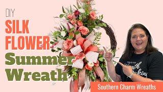 Craft Your Own Stunning Silk Flower Grapevine Wreath For Summer!