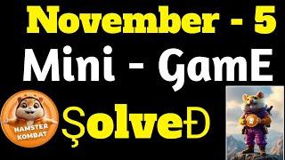 5th Nov Mini Game Key Solution Hamster Kombat | Mini Game Easy Hamster Kombat November 5, 2024