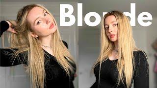 wearing my blonde wig in public... how to prep, style & wear the Raregen Cleo wig!