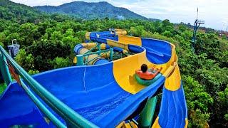 Long Tube Waterslide Through the Jungle | ESCAPE - Family Twister