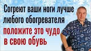 Ваши ноги перестанут мёрзнуть и болеть! Положите это чудо в свою обувь а вечером вымойте ступни