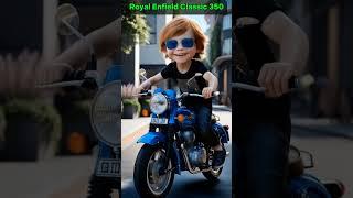 Royal Enfield Ride  #RoyalEnfield #littlerider #youtubeshorts #motorcyclelove #funny