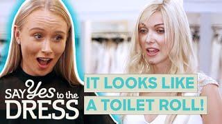 BRUTALLY Honest Entourage Calls Bride's Dress Choice A Toilet Roll!  | Say Yes To The Dress: UK