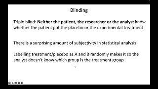 Blinding in Randomized Controlled Trials