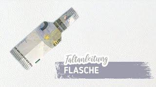 FLASCHE aus 5 Euro falten, Geldgeschenk Flasche aus Geldschein falten