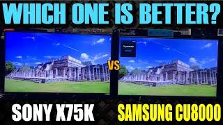 Samsung CU8000 vs Sony X75K | Samsung CU8000 TV Review | Sony Bravia X75K 43 inch Review