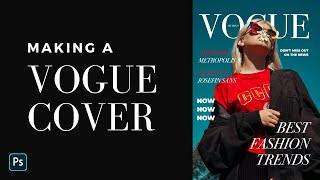 How To Make A Vogue Magazine Cover In Photoshop - Tik Tok Trend Tutorial - EASY