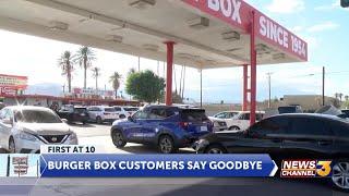 Burger Box customers say goodbye