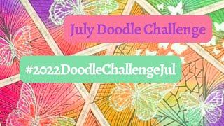 Doodle Challenge July 2022 - Silver Butterflies - Embossed