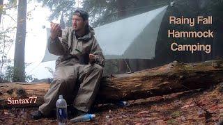 Lazy Fall Hammock Camping in the Rain - Loyalsock Trail