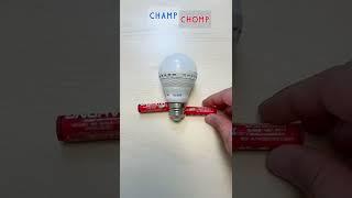 Light bulb and batteries hack? #review #challenge #tiktok #experiment #lifehacks #viral #subscribe