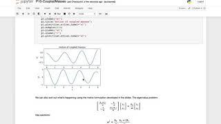 Coupled Oscillators as an application of Eigenvectors