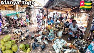 Rural village market day in Afanya Togo west Africa. Cost of Living in my west African village.