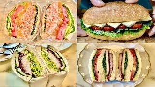 A collection of bakery sandwich recipes that you can buy while waiting in line.