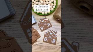 Crafting a felt gingerbread house garland for Christmas #christmascrafts #feltcrafts #crafts