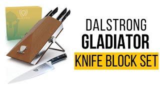 DALSTRONG Knife Block Set - 5 Piece - Gladiator Series - with Modular, Multi-Level Block