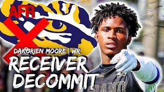 5-Star WR Dakorien Moore DECOMMITS From LSU | Where Do Tigers Turn Next?