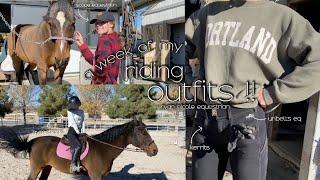 a week of my riding outfits (rootd/rootw) !!