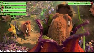 Ice Age: Dawn of the Dinosaurs (2009) Plant Fight with healthbars (500K Subscribers Special)