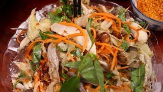 How to make Porridge with Chicken and Laska Leaves Salad