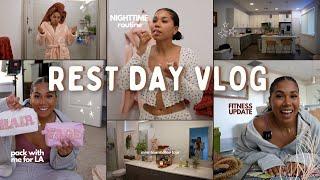 rest day vlog | night-time routine, packing for LA, I started crossfit!