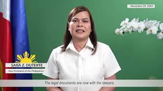 Pahayag ni Vice President Sara Duterte | November 29, 2024