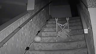 Poltergeist Caught Throwing Pushchair Down Stairs