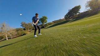 Tom Brady hits an insane golf shot (filmed with FPV drone)