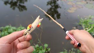 Lạ Vlog Làm Cần Câu Tre Nhỏ Nhất Thế Giới ( Micro fishing Rod )