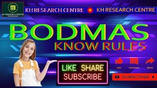 #KH RESEARCH CENTRE #Bodmos Rules #maths #education #mathmatics