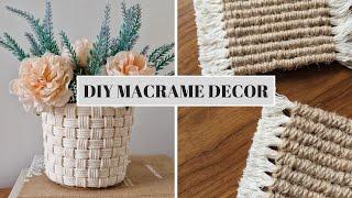 DIY Macrame Decor: How to Make a Stylish Basket and Coaster