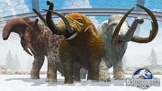 WOOLLY MAMMOTH VS MASTODON VS DEINOTHERIUM - Mammoth Fight | Jurassic World The Game