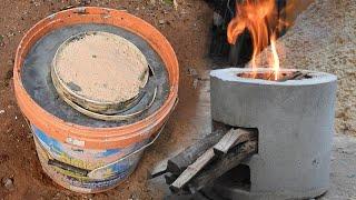 DIY Cement Ideas  How To Make A Concrete Stove From Cement