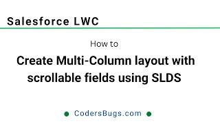 Create Multi Column layout with scrollable fields using SLDS | CodersBugs.com