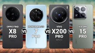 Xiaomi 15 Pro vs Vivo X200 Pro vs Oppo Find X8 Pro vs Honor Magic 7 Pro specs review