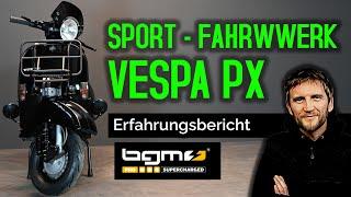 Vespa PX Fahrwerkstuning - BGM Stoßdämpfer Erfahrungsbericht