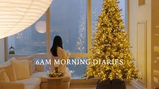 6AM Morning Diaries️｜Cozy Winter morning｜Slow, quiet, self-care｜Slow Living Diaries