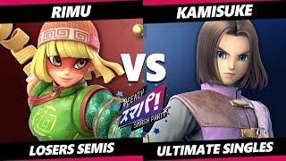 Sumapa 142 LOSERS SEMIS - Kamisuke (Hero) Vs. Rimu (Min Min) Smash Ultimate - SSBU