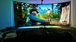 Red Dead Redemption 2 is so AWESOME on the 2024 LG 45" OLED UltraWide | LG45GS96QB with RTX HDR