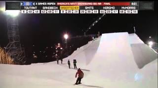 Ulrik Badertscher Run 4 Snowboard Big Air final