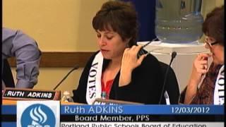 PPS Board of Education, 12/03/2012 Study Session Part 2 of 2